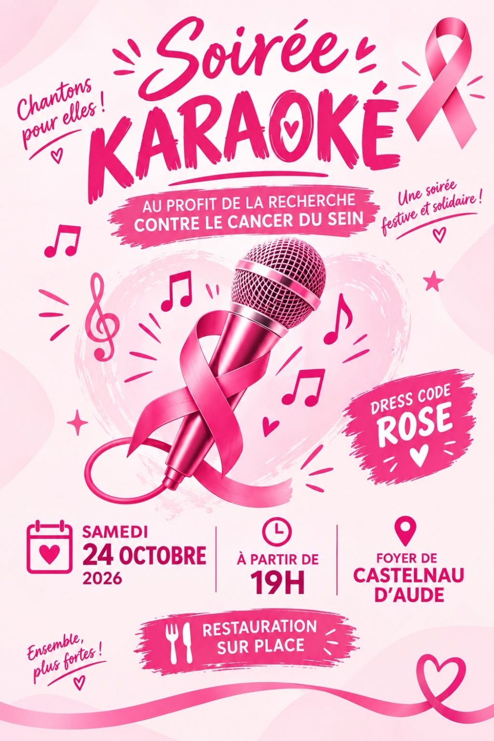 Soirée Karaoké au profit d'Octobre Rose